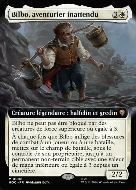 Bilbo, aventurier inattendu, carte Magic HOC 98 — extension The Hobbit Eternal