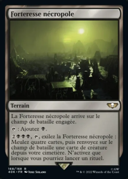 Forteresse nécropole, carte Magic 40K 168 — extension Warhammer 40,000 Commander