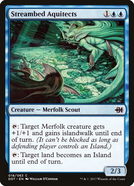 Streambed Aquitects, Magic card DDT 18 — Duel Decks: Merfolk vs. Goblins set