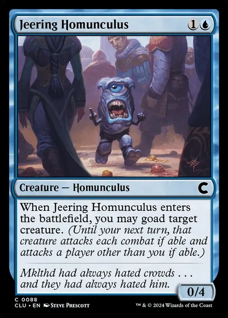 Jeering Homunculus, Magic card CLU 88 — Ravnica: Clue Edition set