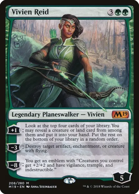 Vivien Reid, carte Magic PM19 208p — extension Core Set 2019 Promos