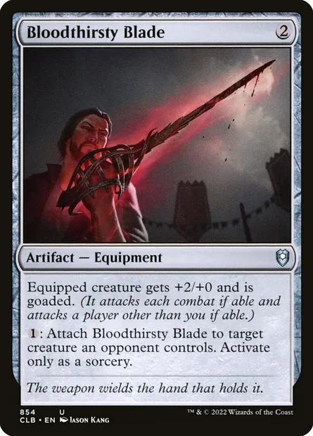 Bloodthirsty Blade, Magic card CLB 854 — Commander Legends: Battle for Baldur's Gate set