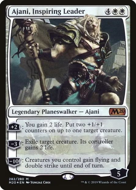 Ajani, Inspiring Leader, Magic card M20 282 — Core Set 2020 set