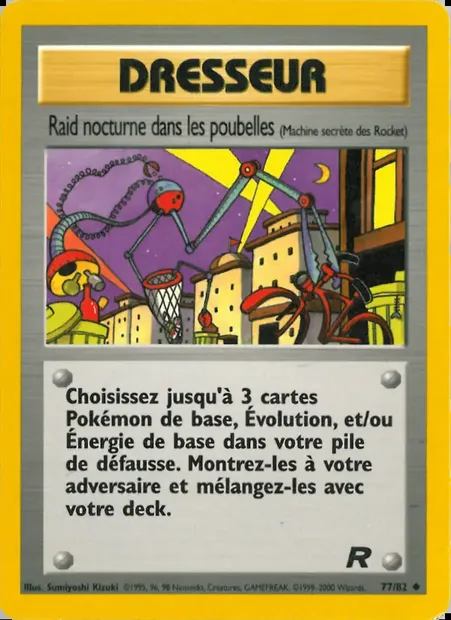 Raid nocturne dans les poubelles, carte Pokémon TR 77 — extension Team Rocket