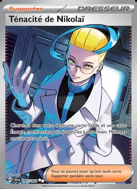 Ténacité de Nikolaï, carte Pokémon SFA 087 — extension Fable Nébuleuse