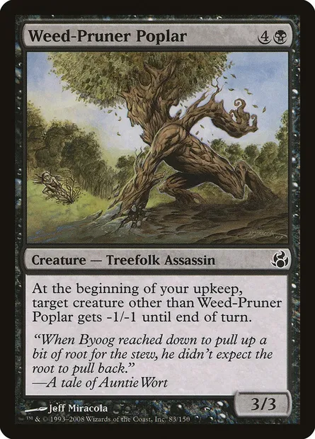 Weed-Pruner Poplar, Magic card MOR 83 — Morningtide set