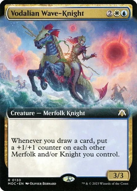 Vodalian Wave-Knight, Magic card MOC 130 — March of the Machine Commander set