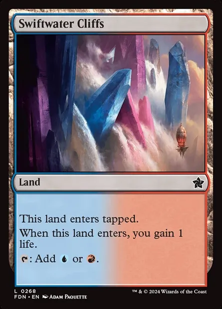 Swiftwater Cliffs, Magic card FDN 268 — Foundations set