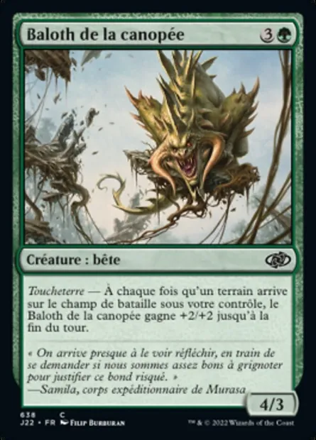Baloth de la canopée, carte Magic J22 638 — extension Jumpstart 2022