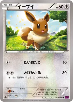 Évoli, carte Pokémon XY7 063 — extension Bandit Ring