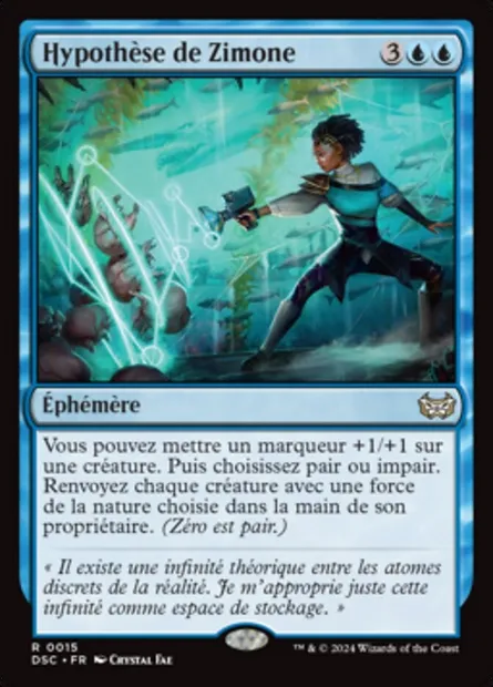 Hypothèse de Zimone, carte Magic DSC 15 — extension Duskmourn: House of Horror Commander