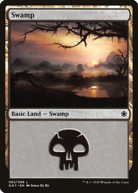 Swamp, Magic card GNT 63 — Game Night set