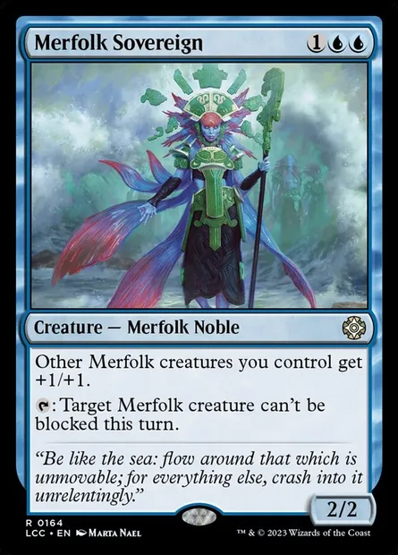 Merfolk Sovereign, Magic card LCC 164 — The Lost Caverns of Ixalan Commander set