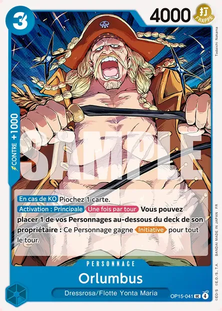 Orlumbus, carte One Piece OP15-041 — extension AVENTURE SUR L'ÎLE DE DIEU