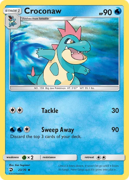 Croconaw, Pokémon card DRM 23 — Dragon Majesty set