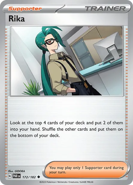 Rika, Pokémon card PAR 172 — Paradox Rift set