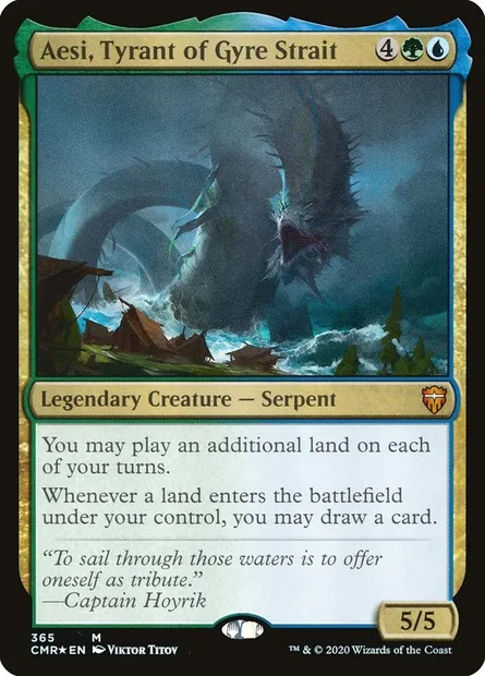 Aesi, Tyrant of Gyre Strait, Magic card CMR 365 — Commander Legends set