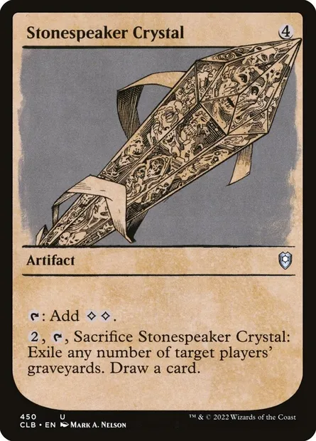 Stonespeaker Crystal, Magic card CLB 450 — Commander Legends: Battle for Baldur's Gate set