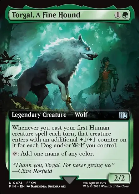 Torgal, A Fine Hound, Magic card FIN 474 — Final Fantasy set
