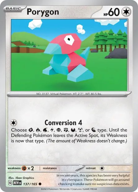 Porygon, Pokémon card MEW 137 — 151 set