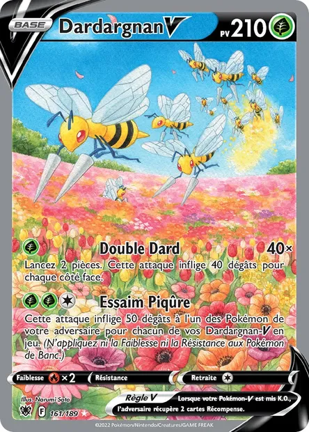 Dardargnan V, carte Pokémon ASR 161 — extension Astres Radieux