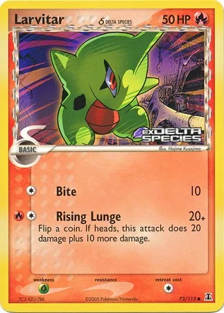 Larvitar δ Delta Species, carte Pokémon TDX 073 — extension Theme Deck & Blisters Exclusives