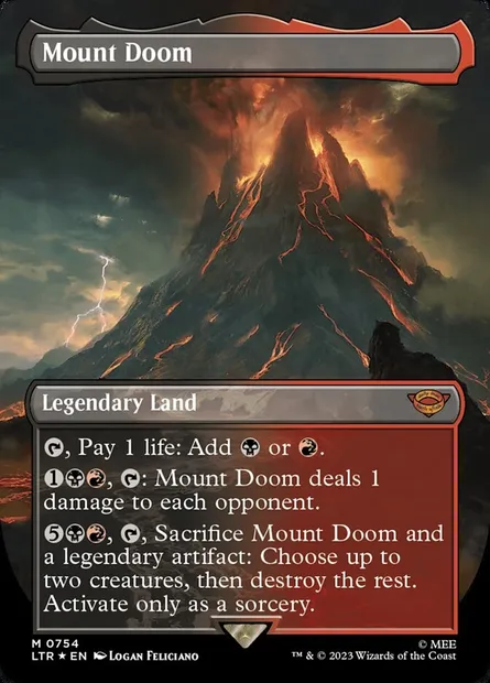 Mount Doom, Magic card LTR 754 — The Lord of the Rings: Tales of Middle-earth set