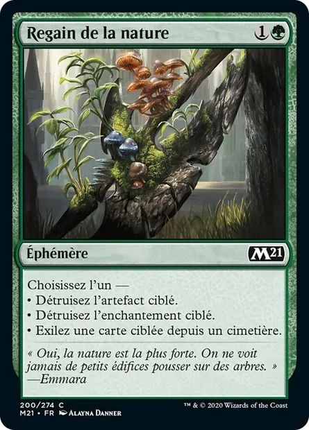 Regain de la nature, carte Magic M21 200 — extension Core Set 2021