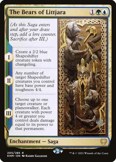 The Bears of Littjara, Magic card PKHM 205p — Kaldheim Promos set