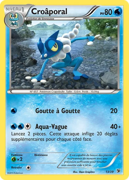 Croâporal, carte Pokémon KSS 13 — extension Bienvenue à Kalos