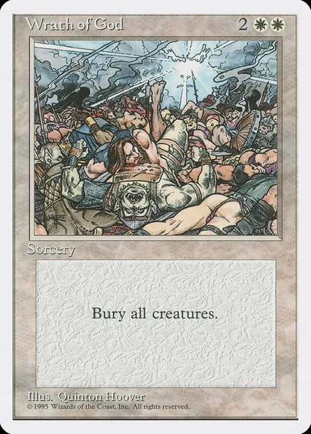 Colère de Dieu, carte Magic 4ED 58 — extension Quatrième Edition