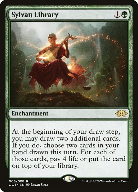Sylvan Library, Magic card CC1 5 — Commander Collection: Green set