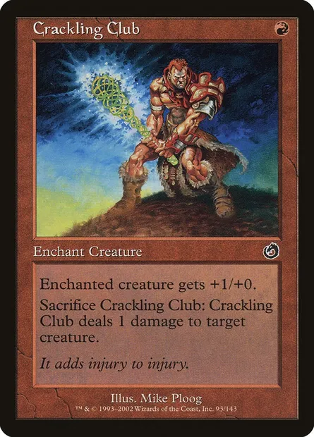 Massue crépitante, carte Magic TOR 93 — extension Tourment
