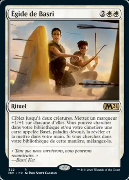 Égide de Basri, carte Magic M21 322 — extension Core Set 2021