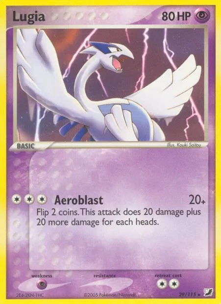 Lugia, Pokémon card UF 29 — Unseen Forces set