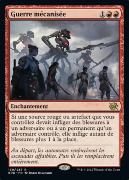 Guerre mécanisée, carte Magic BRO 139 — extension La Guerre Fratricide