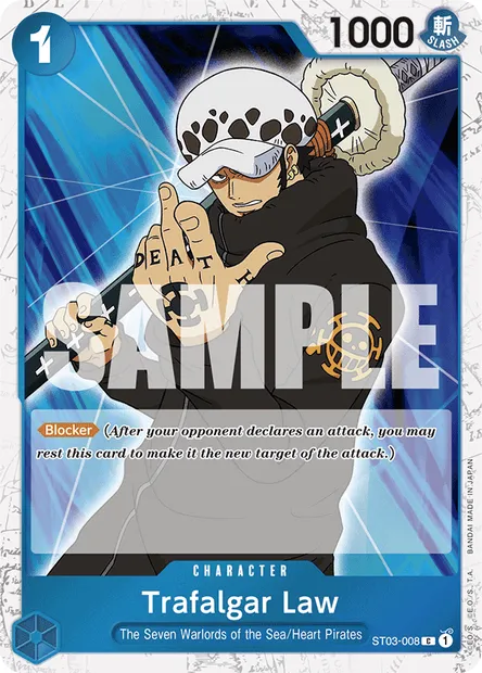 Trafalgar Law, One Piece card ST03-008 — The Seven Warlords of the Sea set