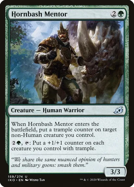 Hornbash Mentor, Magic card IKO 159 — Ikoria: Lair of Behemoths set