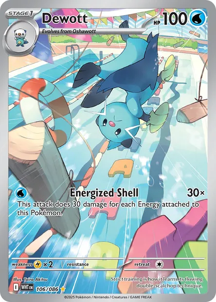 Dewott, Pokémon card WHT 106 — White Flare set