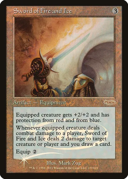 Épée d'Eau et de Feu, carte Magic G11 2 — extension Judge Gift Cards 2011