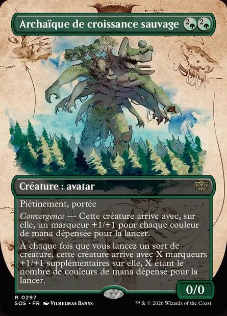Archaïque de croissance sauvage, carte Magic SOS 297 — extension Secrets of Strixhaven