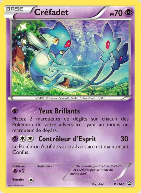 Créfadet, carte Pokémon XY 142 — extension Promo XY