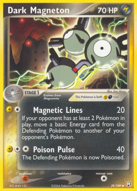 Dark Magneton, Pokémon card TRR 39 — Team Rocket Returns set