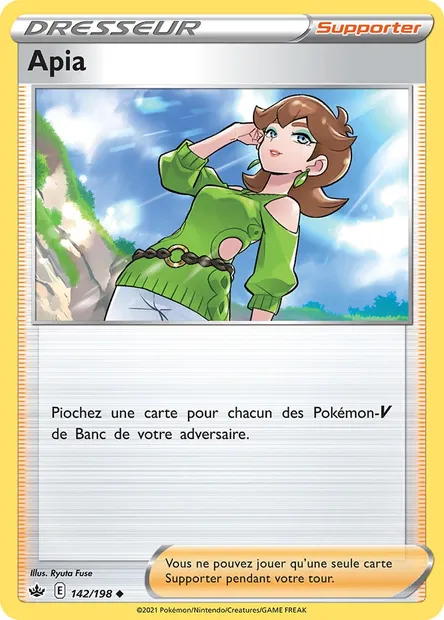 Apia, carte Pokémon CRE 142 — extension Règne de Glace