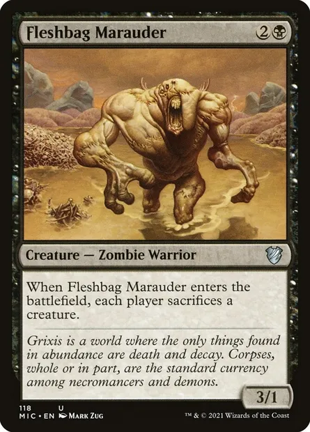 Fleshbag Marauder, Magic card MIC 118 — Midnight Hunt Commander set