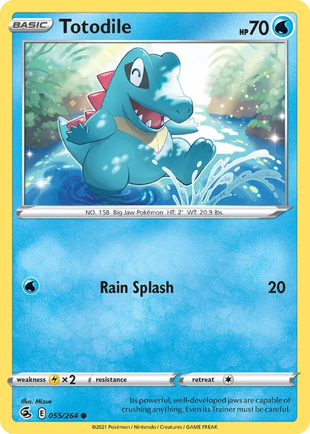 Totodile, Pokémon card FST 55 — Fusion Strike set