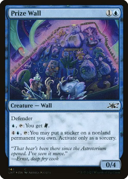 Prize Wall, Magic card UNF 343 — Unfinity set