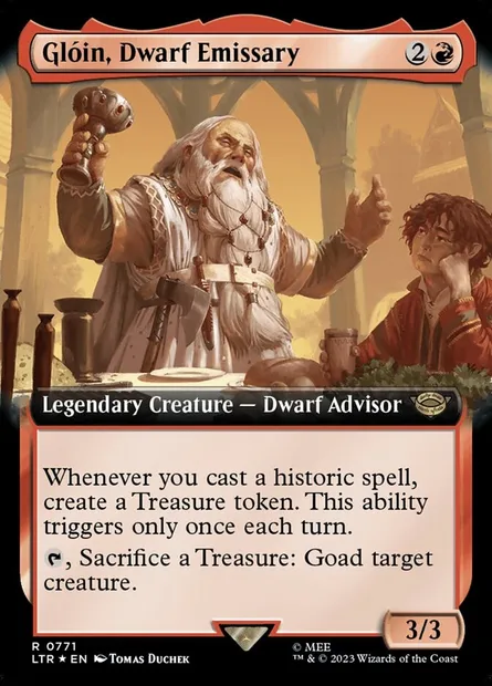 Glóin, Dwarf Emissary, Magic card LTR 771 — The Lord of the Rings: Tales of Middle-earth set