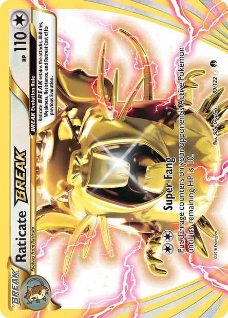 Raticate BREAK, Pokémon card BKP 89 — BREAKpoint set