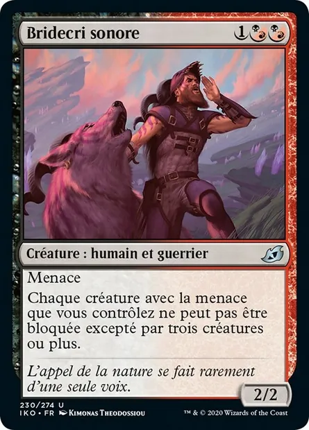 Bridecri sonore, carte Magic IKO 230 — extension Ikoria: Lair of Behemoths